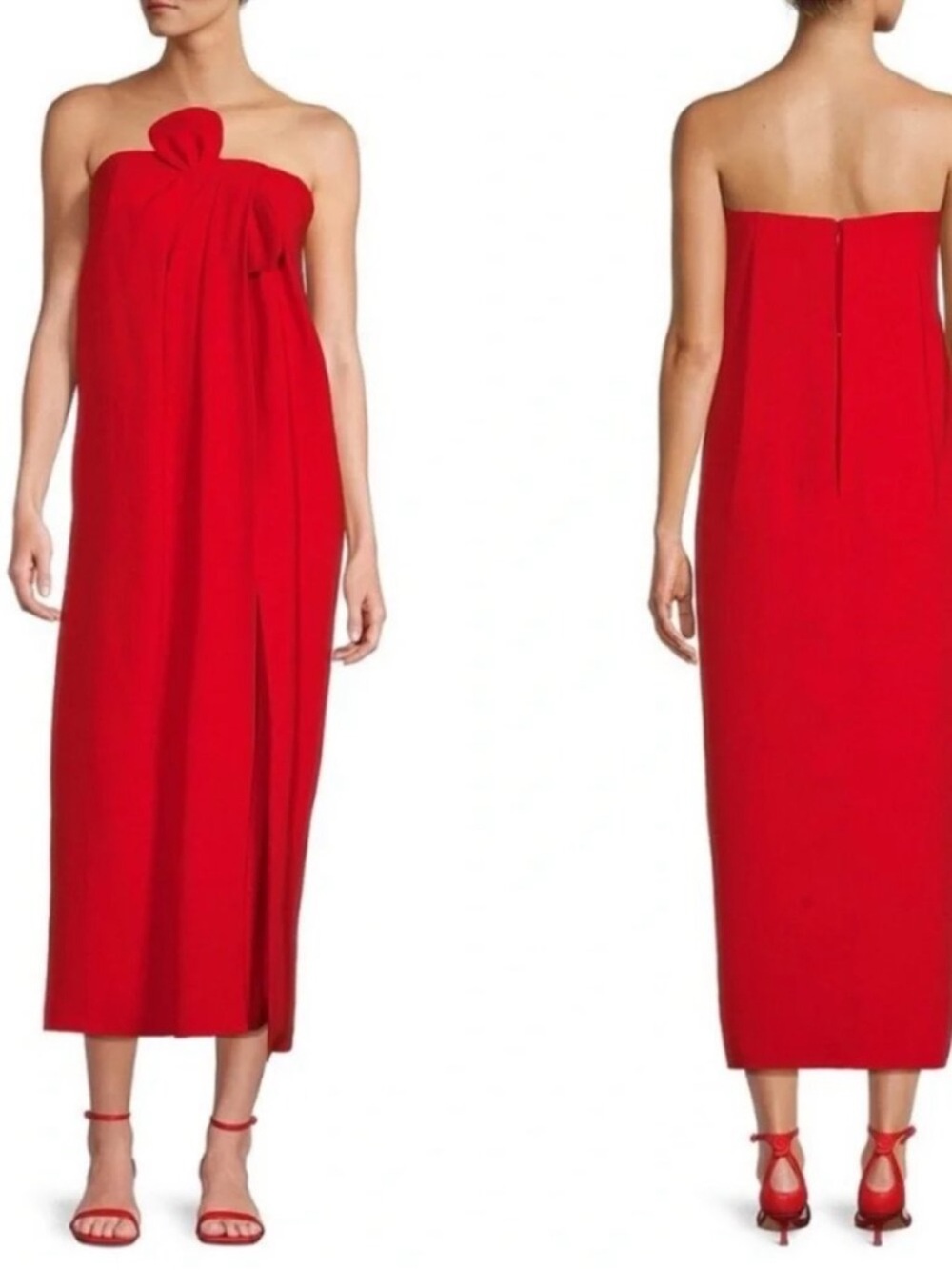 ANTONIO MELANI Strapless Red Bow-Detail Maxi Dress - Picture 5 of 9